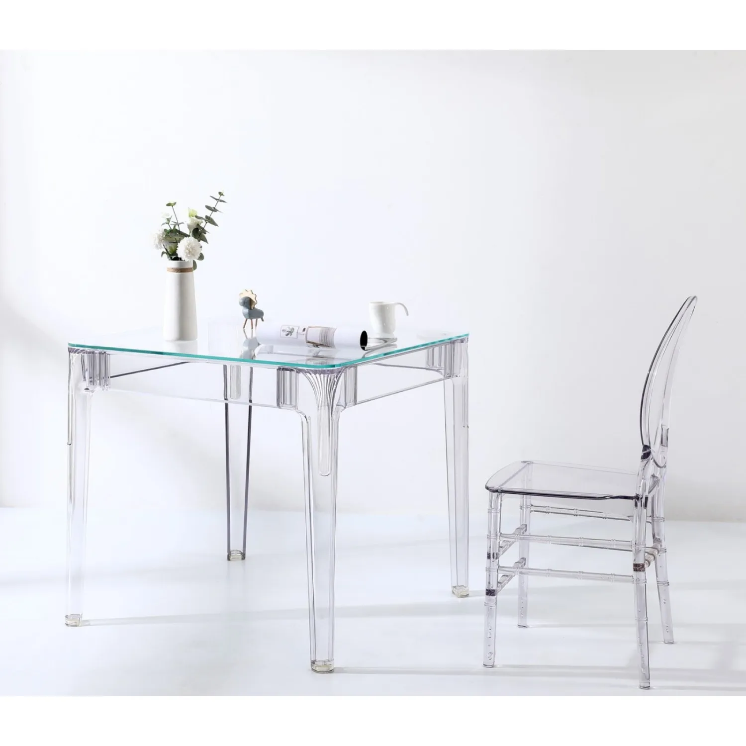 Mesa Ghost Cuadrada de 80cm