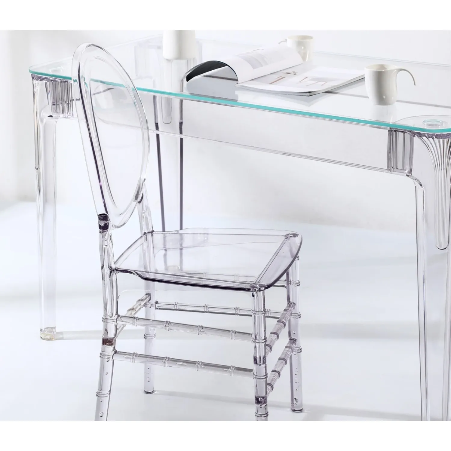 Mesa Ghost Cuadrada de 80cm
