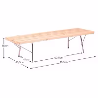 Vintage Nelhouse bench in natural ash