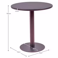 Mesa alta de aço Seville