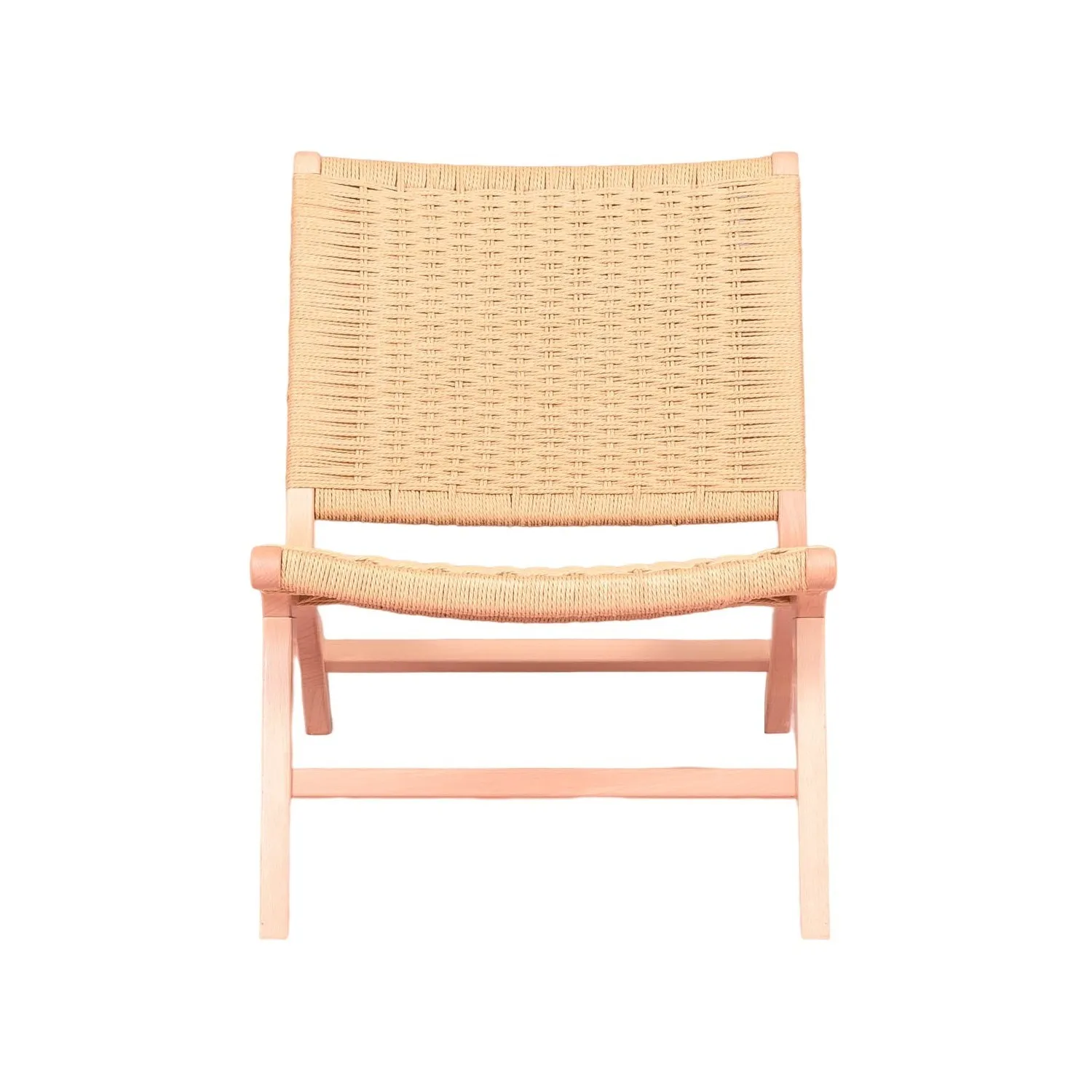 Sillón Nórdico Forest en madera de haya y cuerda natural