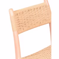 Silla nórdica Liam en madera de haya y cuerda natural