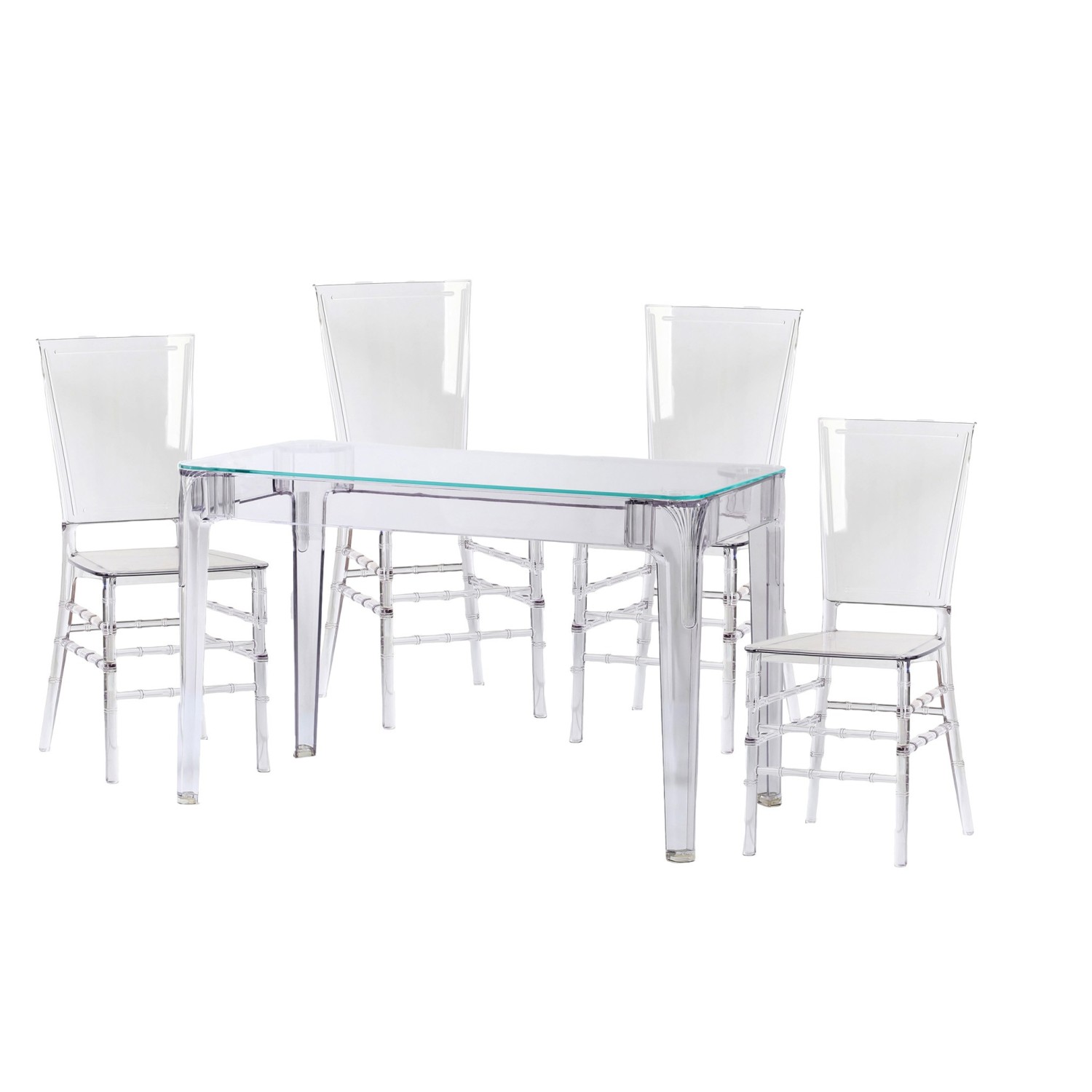 Pack Table Ghost 120cm Et 4 Chaises Felipe Ghost