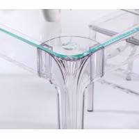 Pack Mesa Ghost 120cm Y 4 Sillas Felipe Ghost
