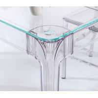Pak Ghost-tafel 120 cm en 4 Felipe Ghost-stoelen