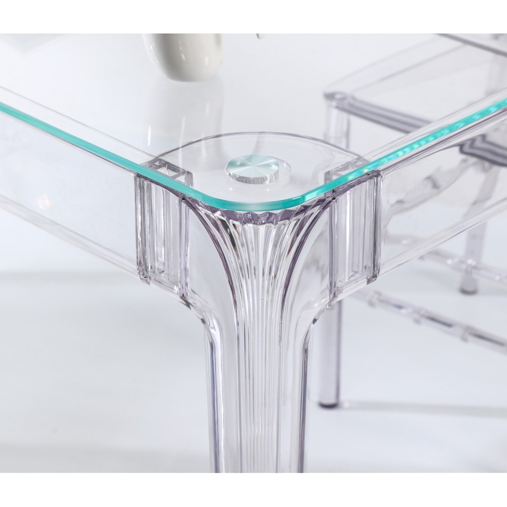 Pack Mesa Ghost 120cm E 4 Cadeiras Felipe Ghost