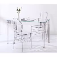 Pack Mesa Ghost 120cm Y 4 Sillas Felipe Ghost