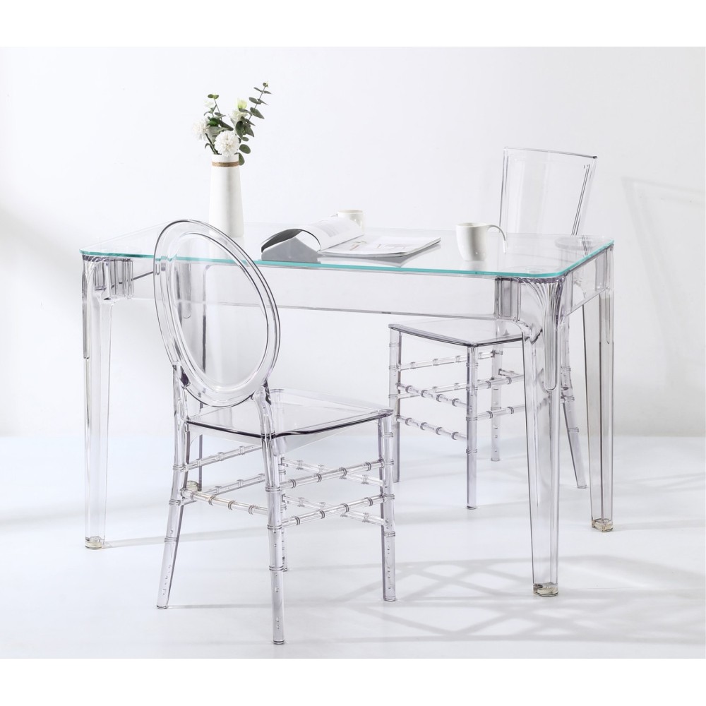 Pack Mesa Ghost 120cm E 4 Cadeiras Felipe Ghost