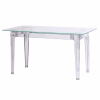 Pack Mesa Ghost 120cm E 4 Cadeiras Felipe Ghost