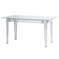 Zapakuj stół Ghost 120 cm i 4 krzesła Felipe Ghost