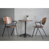 Industrial chair Alpha in walnut wood