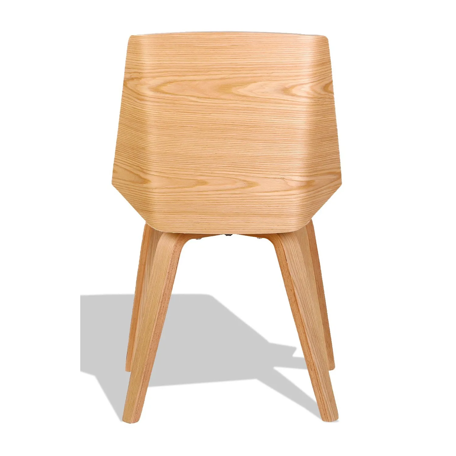 Cadeira Nordic Plywood S com almofada de couro sintético e madeira de bordo
