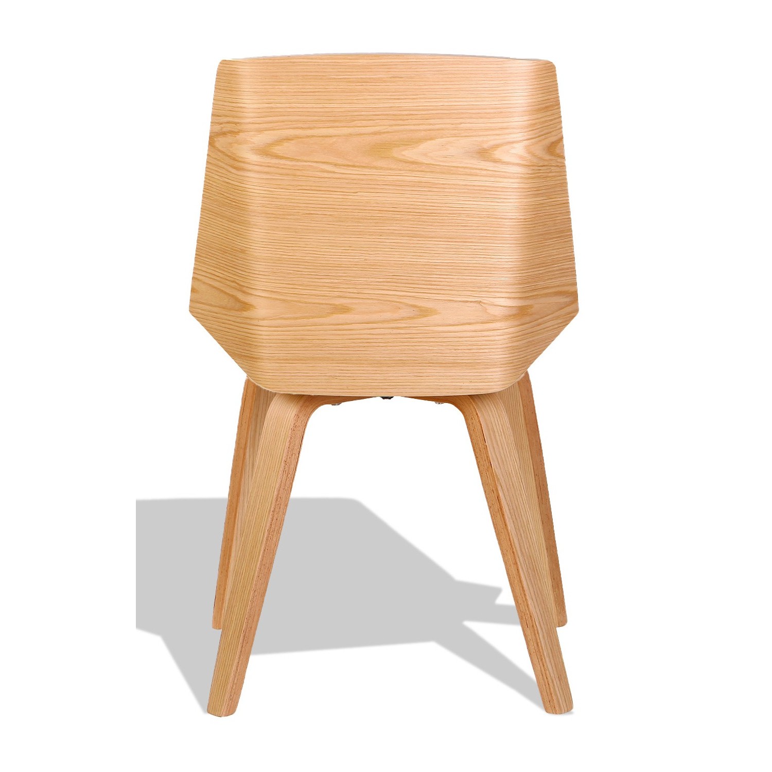 Sedia Nordic Plywood S con cuscino in similpelle e legno di acero
