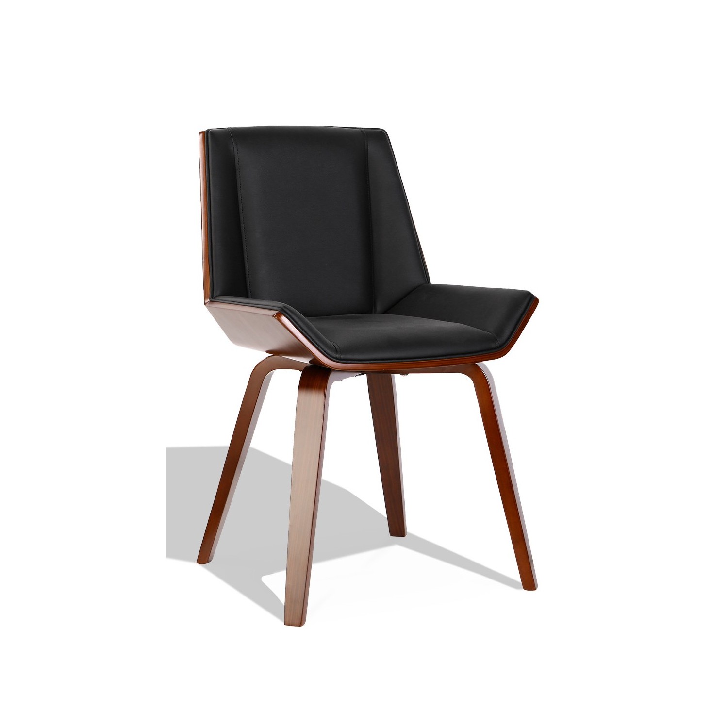 Nordic Plywood S stol med konstläder och valnötsdyna