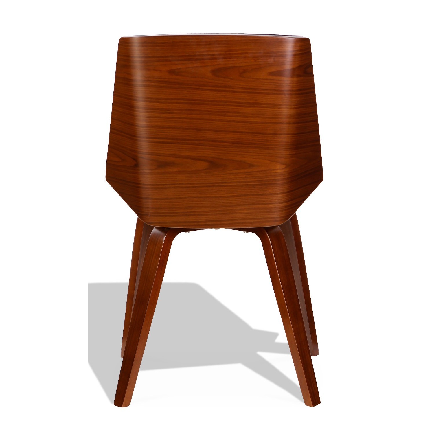 Krzesło Nordic Plywood S z poduszką ze sztucznej skóry i orzecha włoskiego