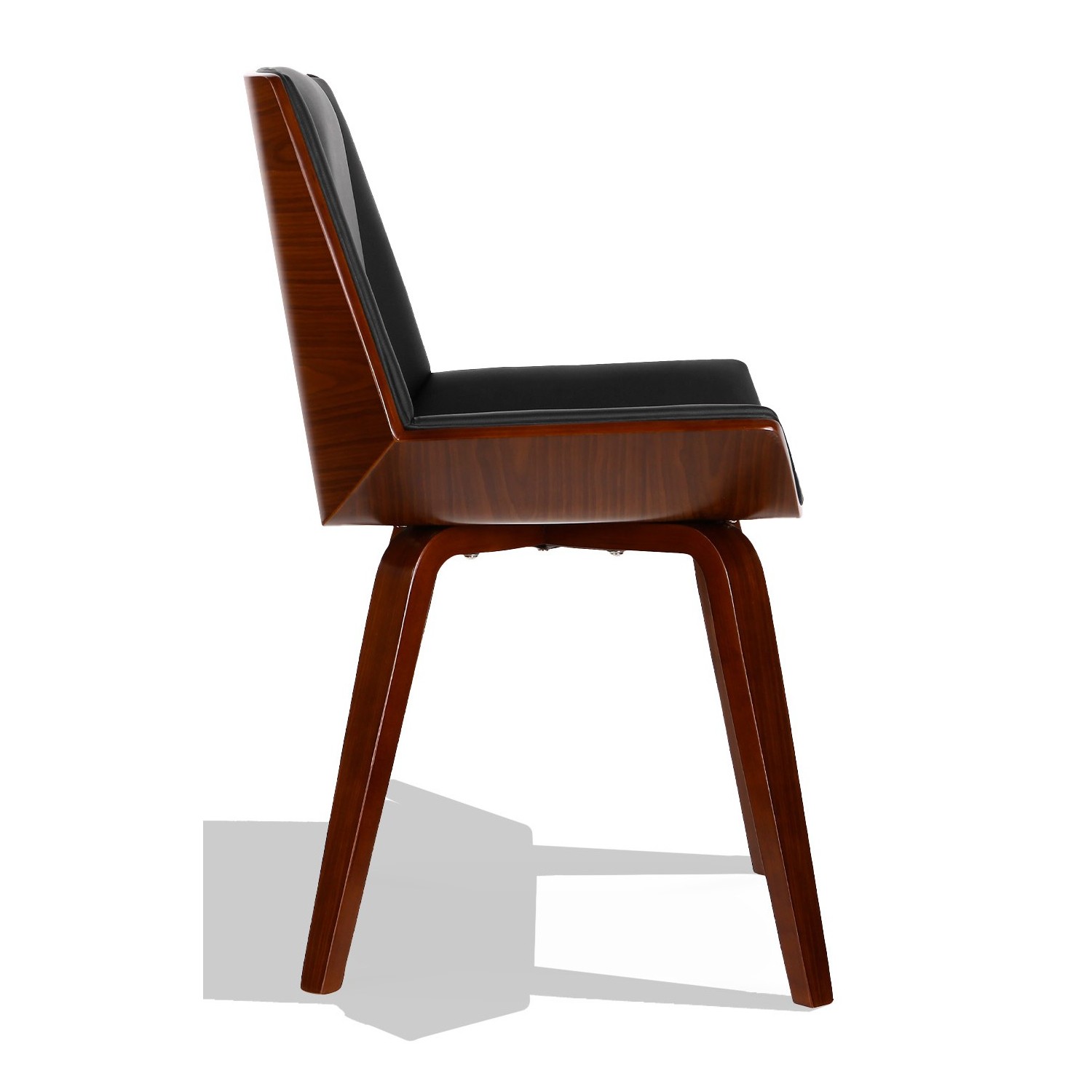 Nordic Plywood S stol med konstläder och valnötsdyna