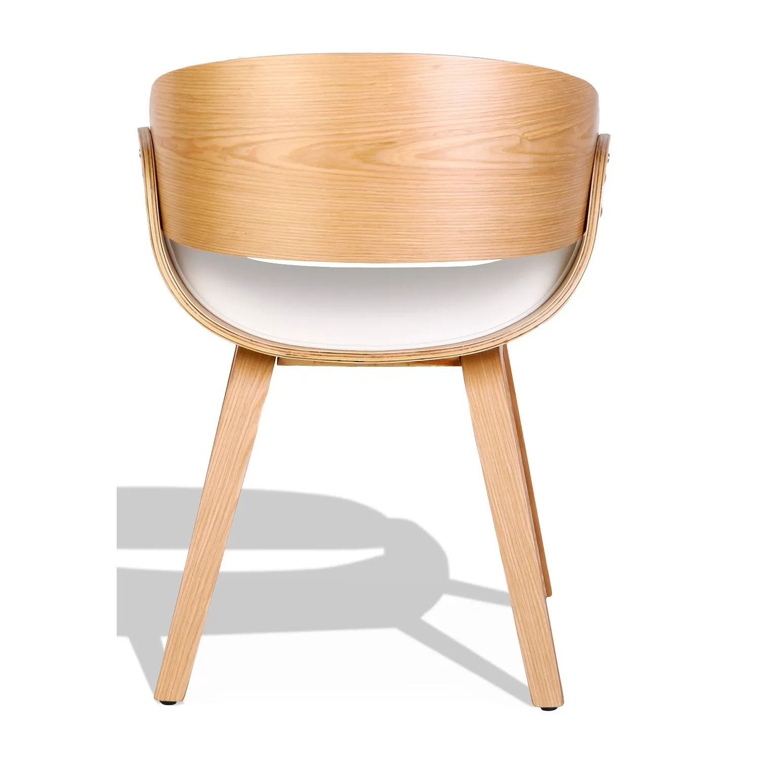 Silla nórdica Burrow S con cojín de polipiel de madera de arce