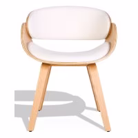 Nordic Burrow S chair with maple wood imitation leather cushion