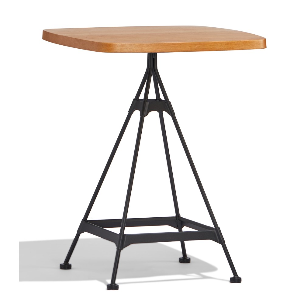 Mesa alta industrial Amadeus en madera de haya