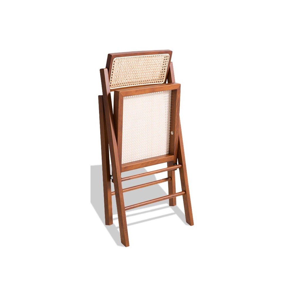 Compass Folding Chair in natural rattan