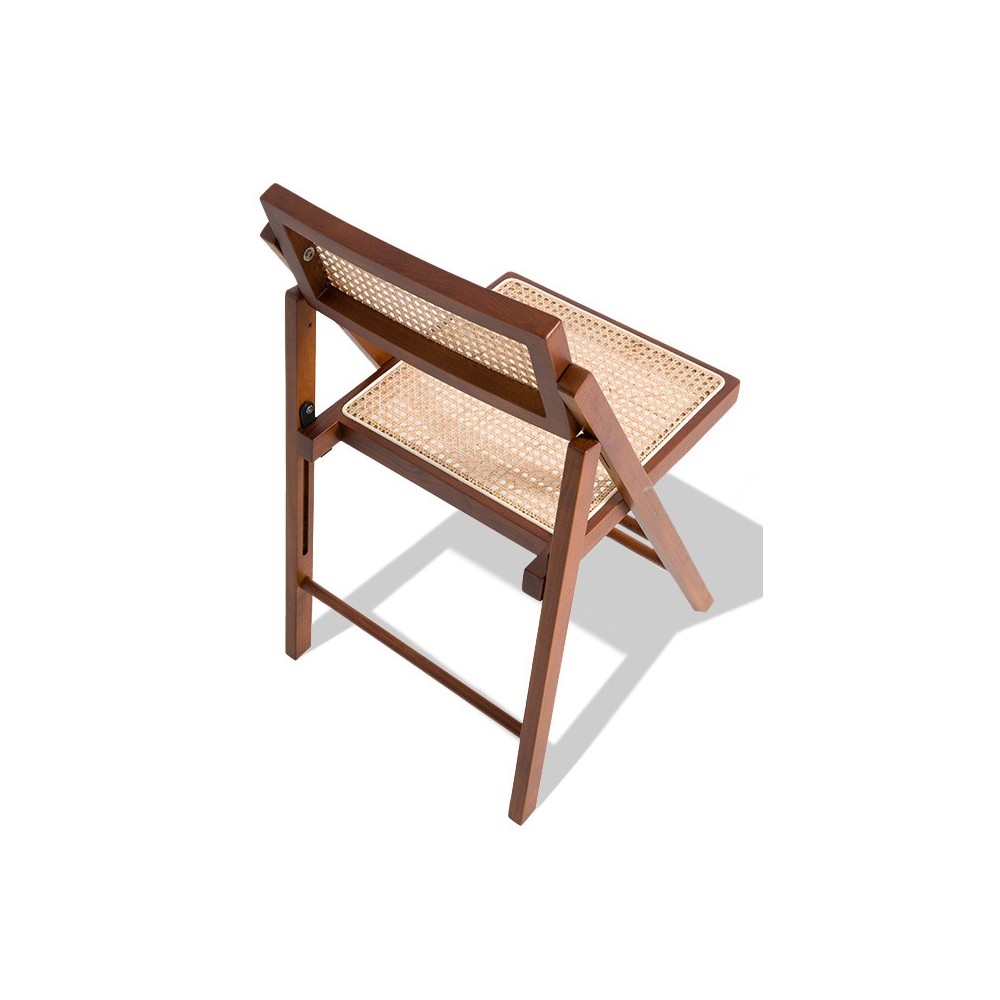 Compass Folding Chair in natural rattan