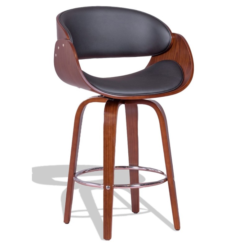 Tabouret Burrow avec coussin en similicuir