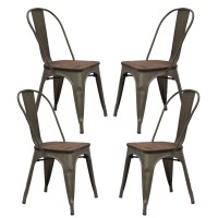 Pack 4 chaises Moulin en rotin synthétique