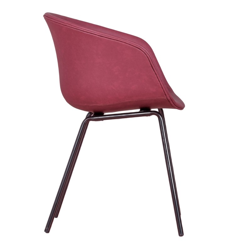 Chaise rembourrée Denver en simili cuir