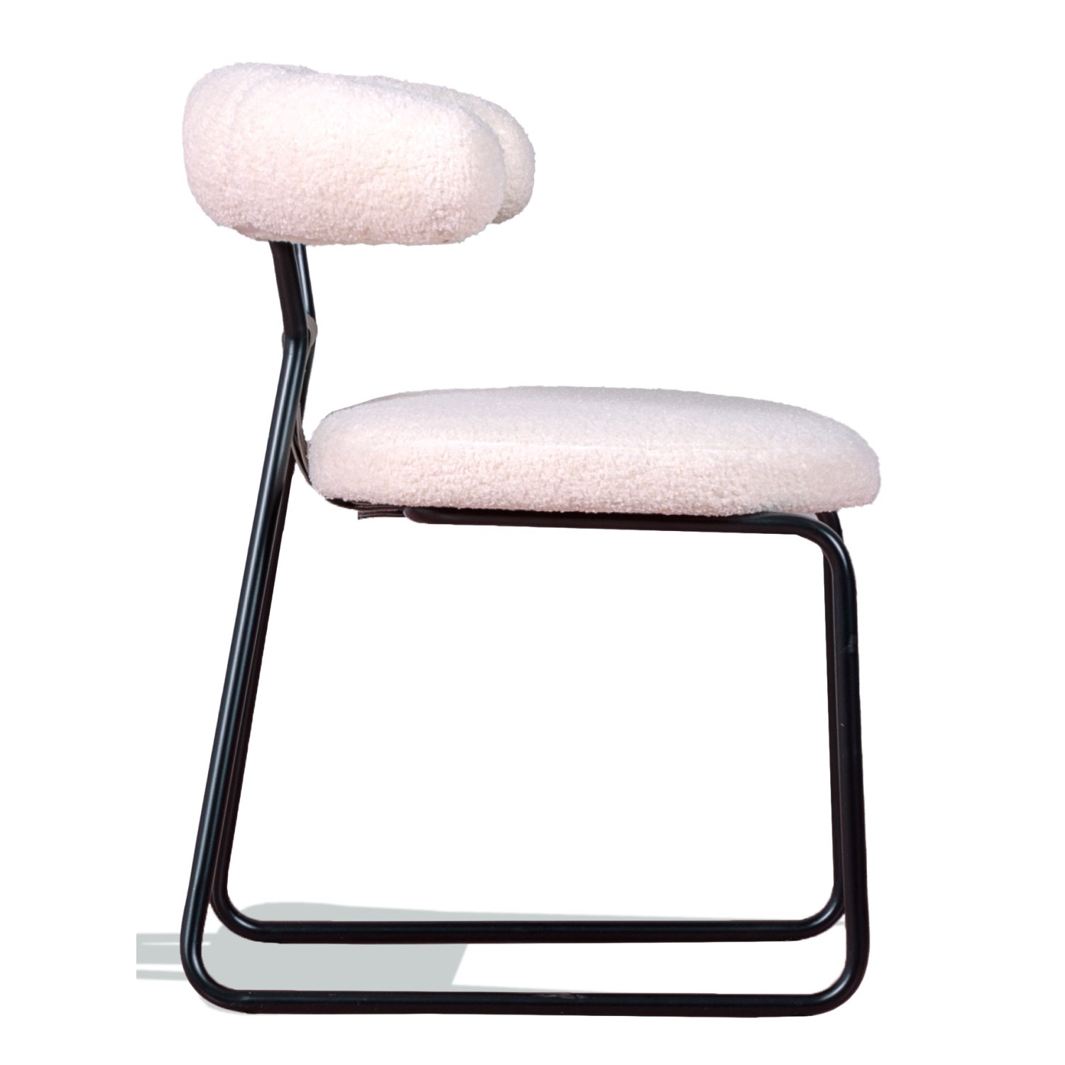Oxford-Designerstuhl mit Bouclé-Polsterung