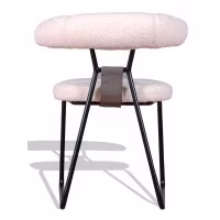 Silla de diseño Oxford tapizada en bouclé