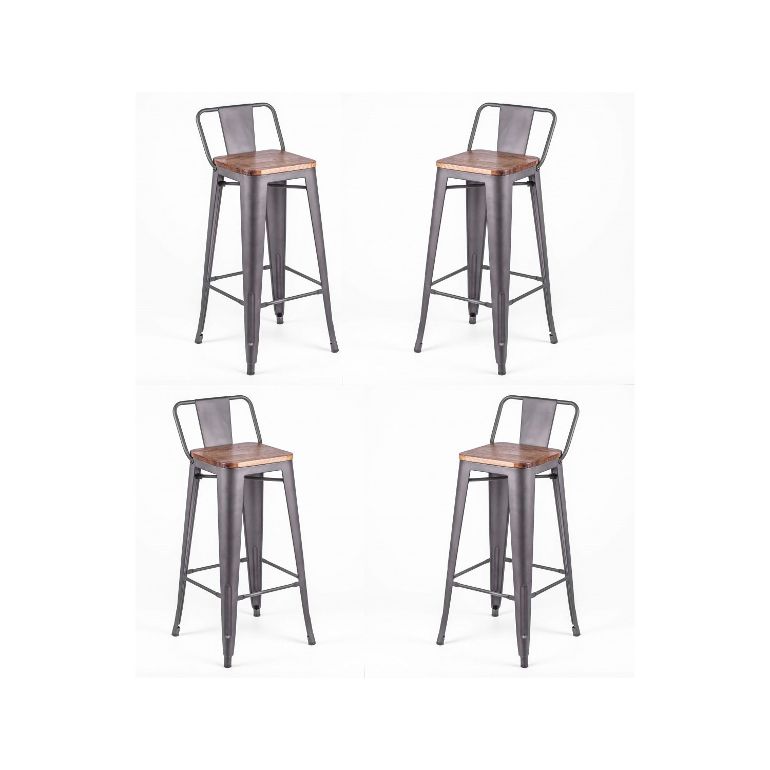 Teollinen jakkara Bistro LB Wood
