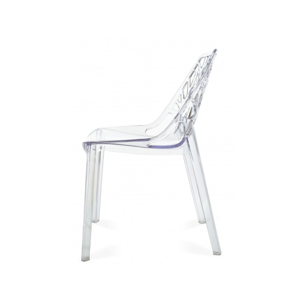 PACK 4 TRANSPARENT VEGTAL CHAIRS