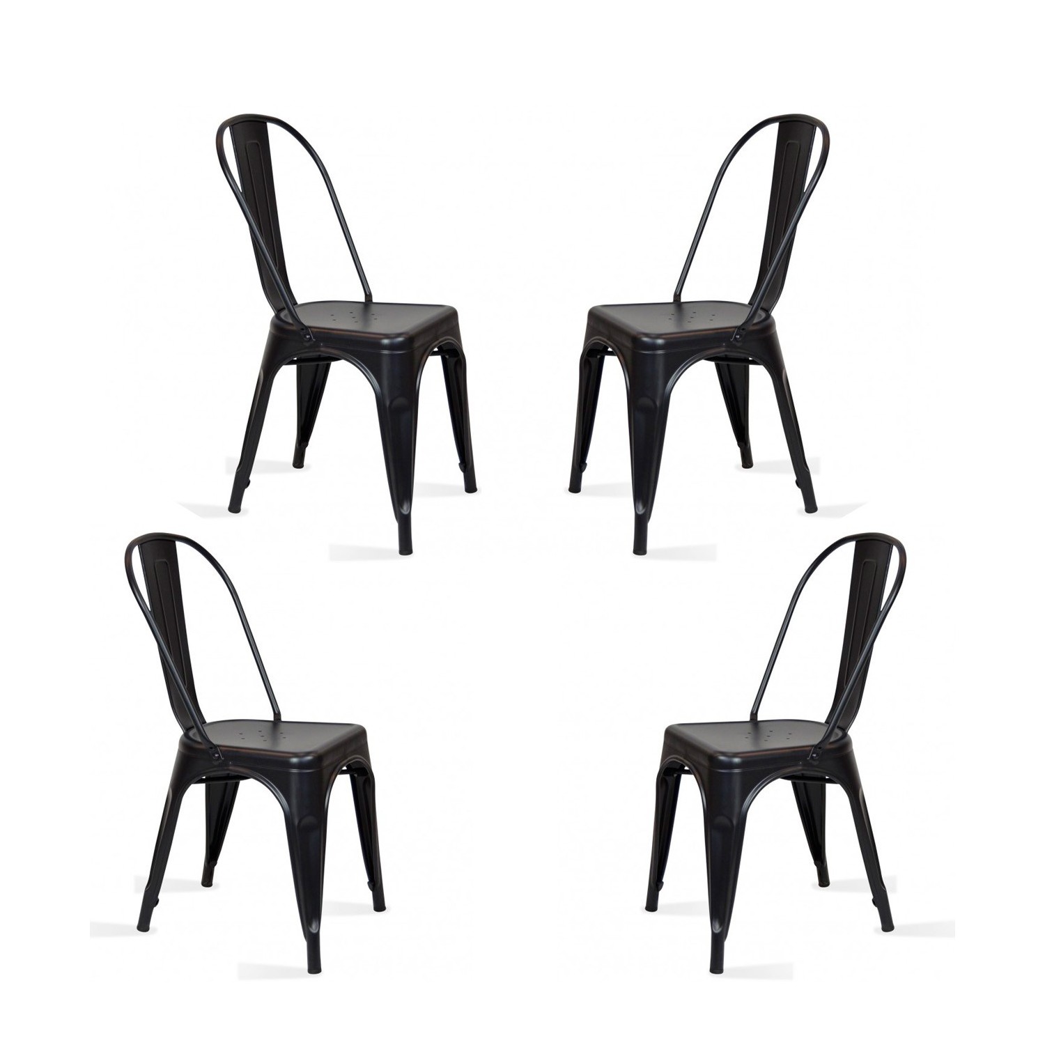 PAKKET 4 MATTE BISTRO STOELEN