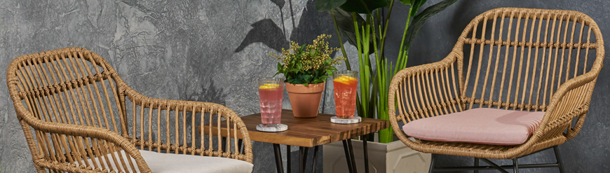 Rattan garden chairs